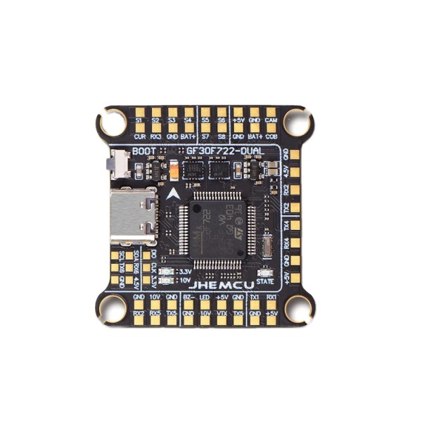 JHEMCU GF30F722 Dual BEC Double Gyro 3-6S kompatibler RC Drone High Definition 3-6S Kunststoff-Flugs teuerung